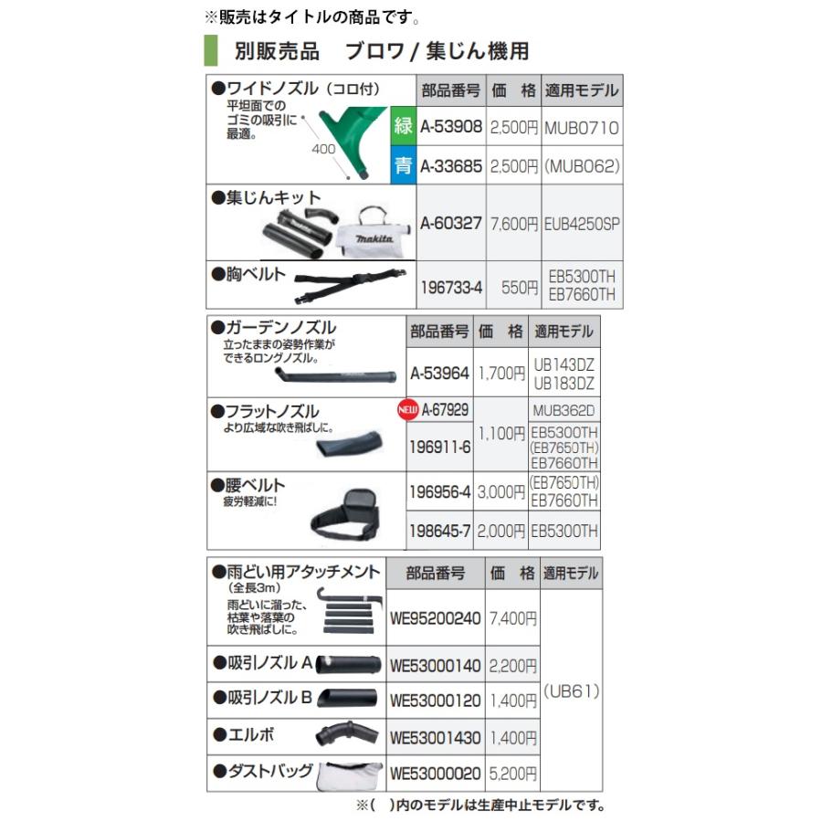 マキタ（makita） 胸ベルト 196733-4 ブロワ・集じん機用 適用モデル