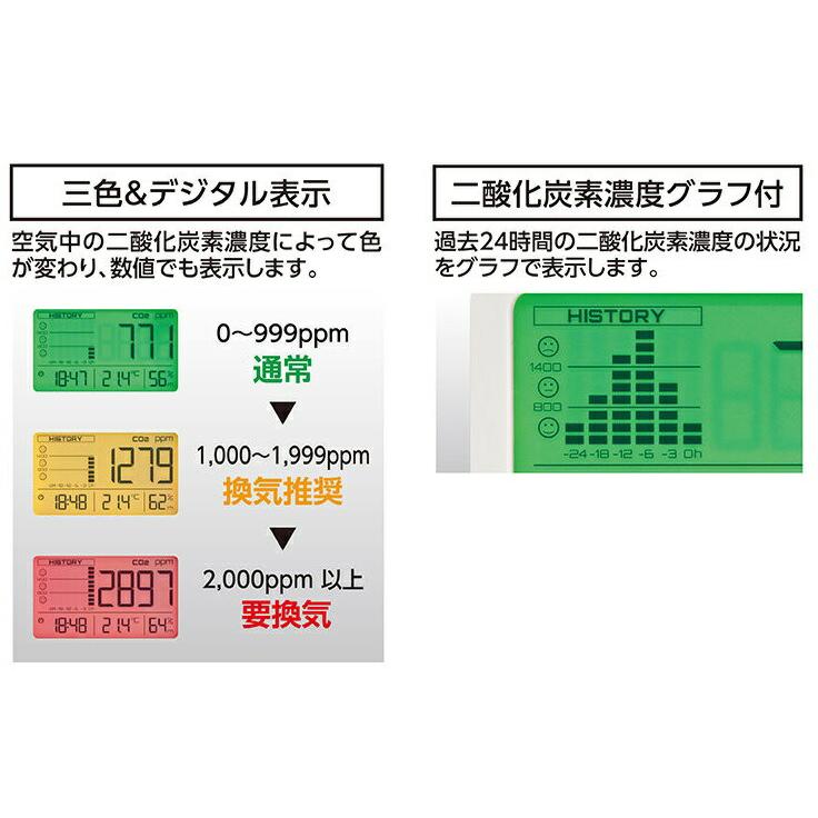 小型便 シンワ デジタル二酸化炭素濃度計 78977 光学式 補正機能付 Shinwa 。｜2kanajin｜04