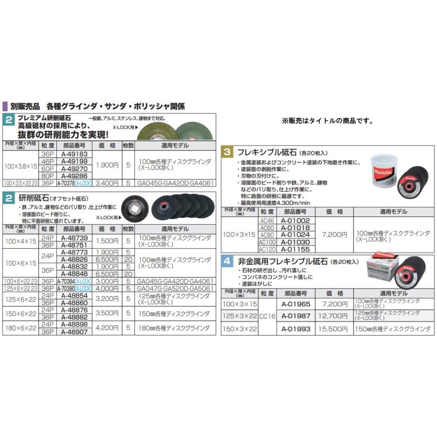 マキタ（makita） 研削砥石 オフセット砥石 125-36P 5枚入 A