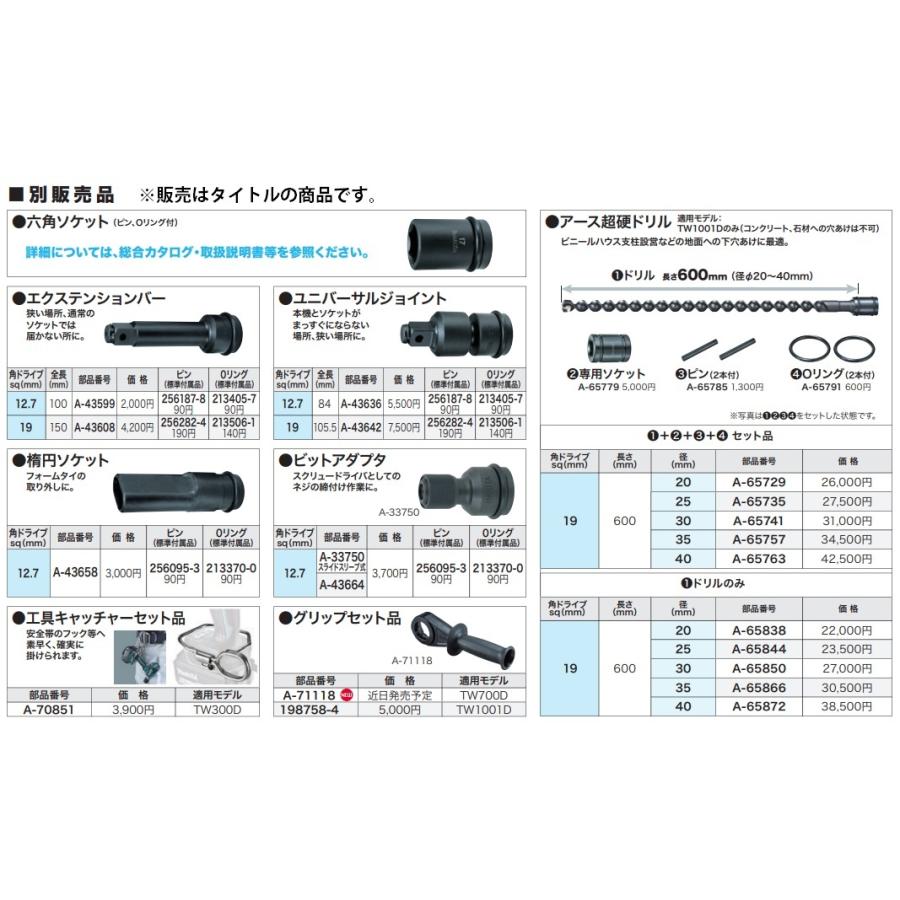 マキタ アース超硬ドリル 径f35mm 単品 A 角ドライブ19mm 長さ600mm 適用モデル Tw1001d専用 ビニールハウス支柱設営などの地面への下穴あけに Makita A カナジン 2号店 通販 Yahoo ショッピング