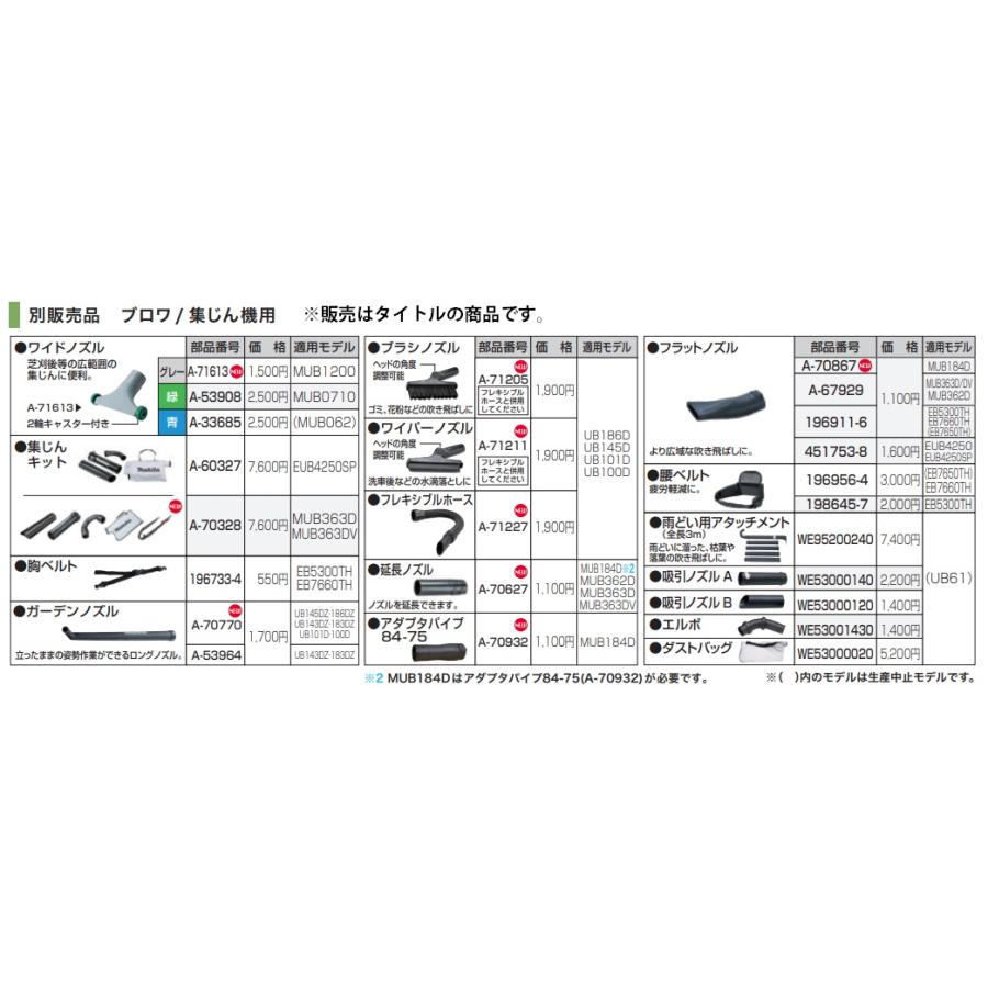 マキタ（makita） アダプタパイプ 84-75 A-70932 ブロワ・集じん機用