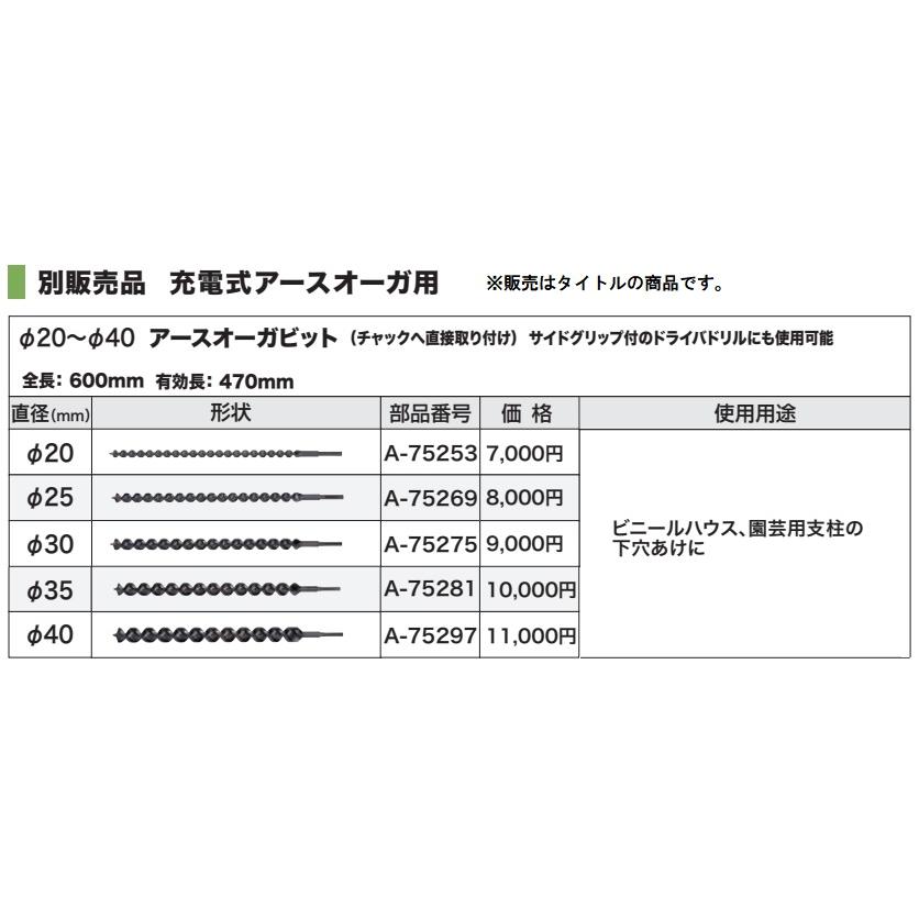マキタ（makita） アースオーガビット φ35mm A-75281 有効長470mm 全長