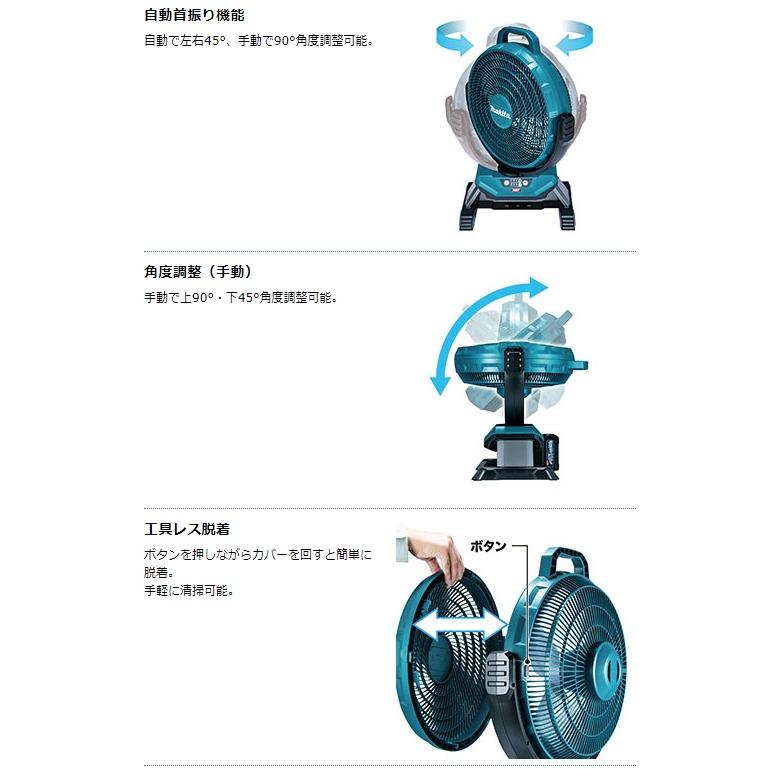 マキタ（makita） 充電式産業扇 CF002GZ 本体のみ 羽根径330mm 自動首