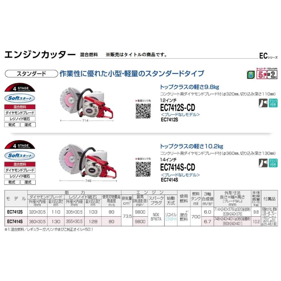 マキタ（makita） 新ダイワ EC7412S エンジンカッター ブレード無 混合
