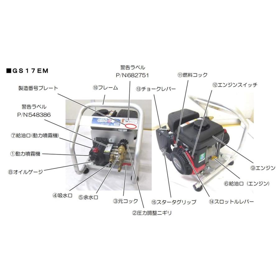 丸山製作所 動力噴霧機 単体 GS17EM 358537 三菱4サイクル