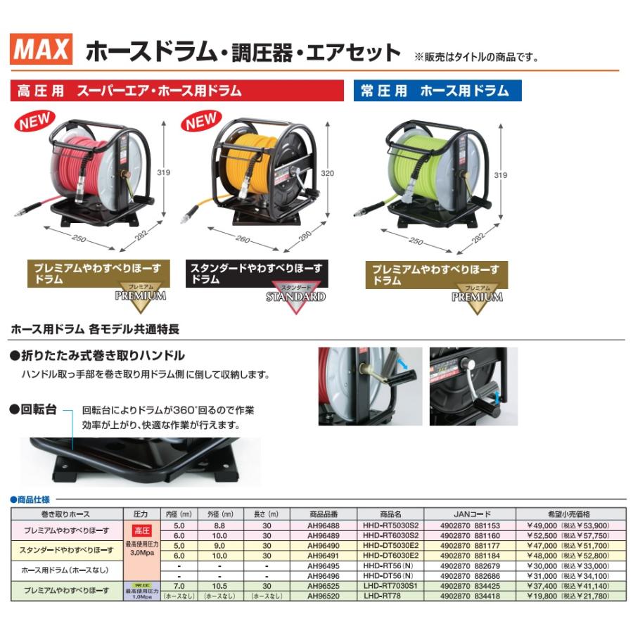 マックス ホースドラム プレミアムやわすべりほーす HHD