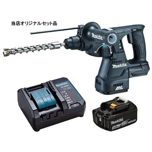 マキタ 充電式ハンマドリル 黒 HR244DZKB+バッテリBL1830B+充電器 