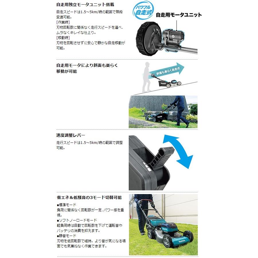 個人宅不可 マキタ 充電式芝刈機 MLM001GZ 本体のみ 刈込幅480mm ステールデッキ makita 大型製品｜2kanajin｜04