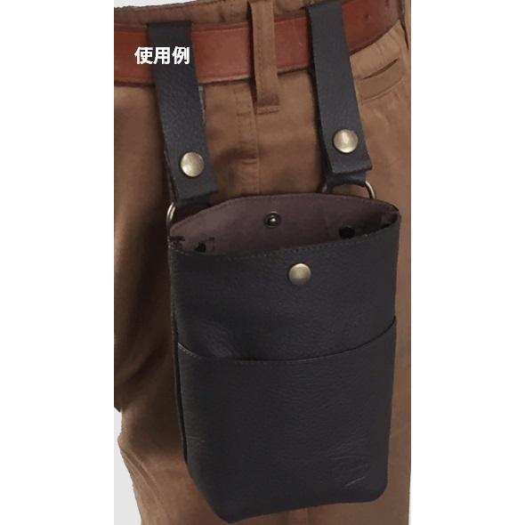 ふくろ倶楽部 mini 朱雀 ベルトポーチ 「黒」 MSZ-80K 釘袋 腰袋
