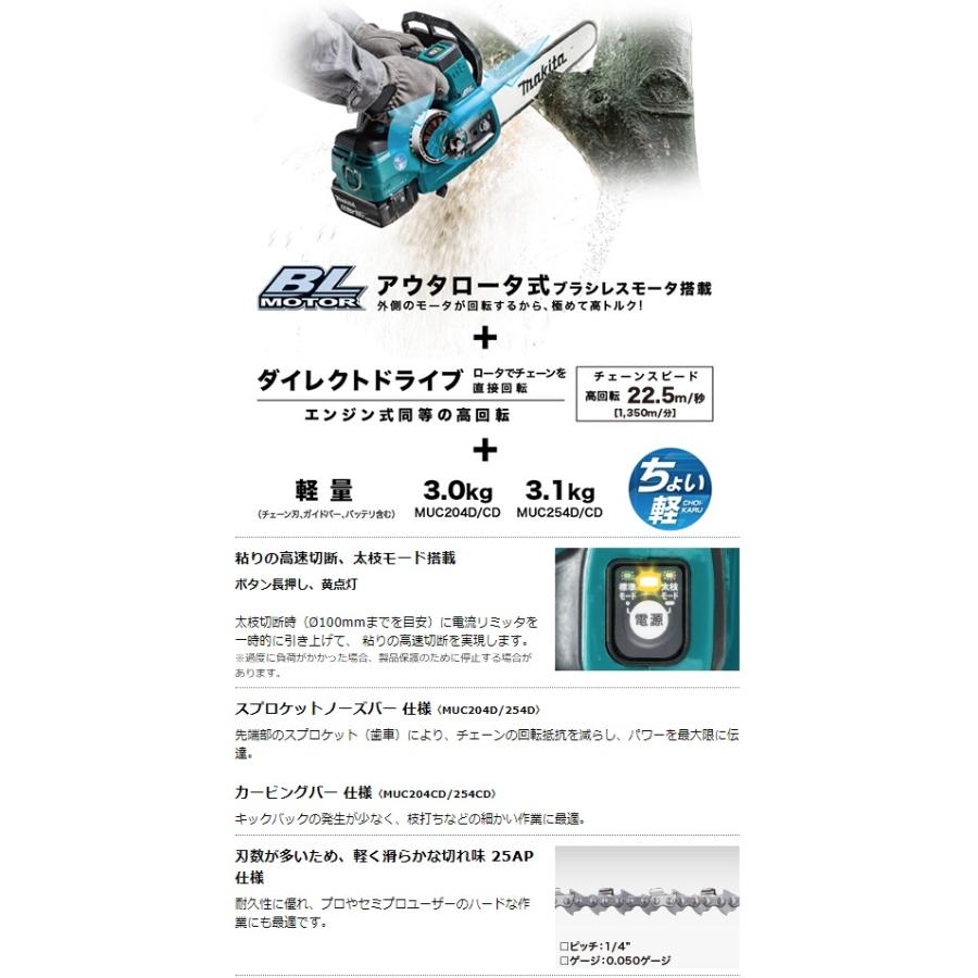 マキタ (マキタ) 充電式チェンソー MUC204DZR 赤 本体のみ