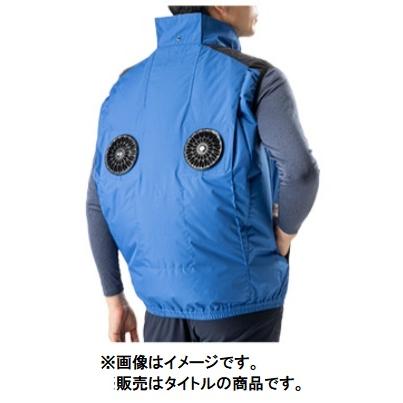 NSP NC-1142 ブルー 上部ファン ベスト 3Dエリ 脱着フード対応 縦胸