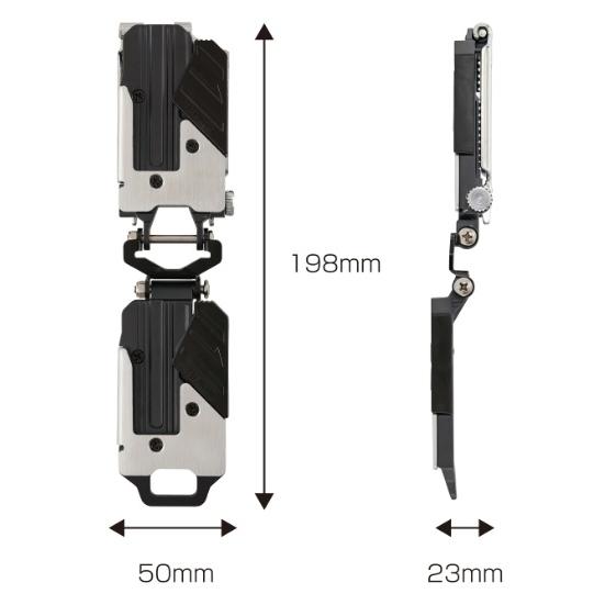 タジマ セフ後付ホルダー メタル上下2連 SF-MHLDS2M 胴ベルト用高耐久メタルセフ後付ホルダー TJMデザイン 267672 。｜2kanajin｜03