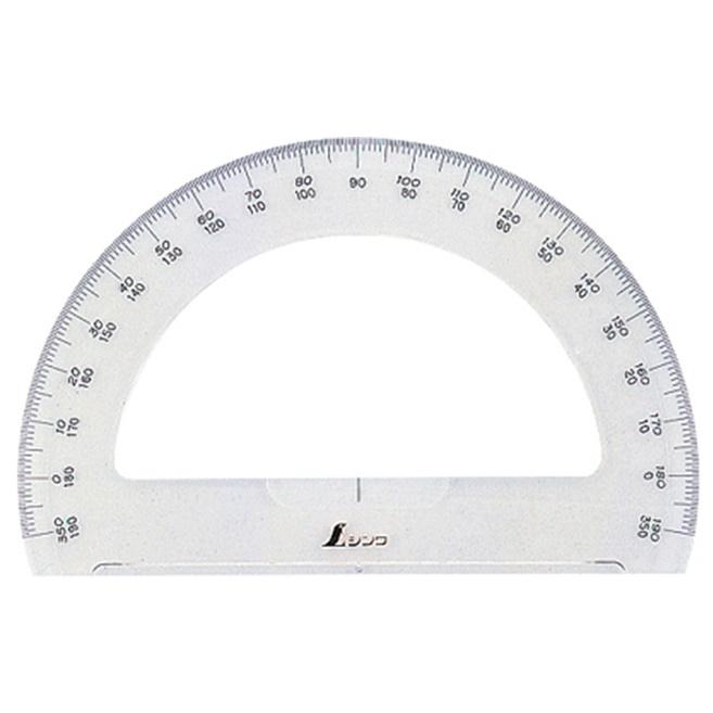 シンワ 分度器 アクリル製 180° 15cm 半円 74918 サイズ152x2mm