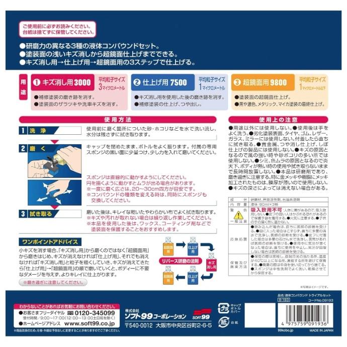 マキタ（makita） ソフト99 液体コンパウンドトライアルセット 商品