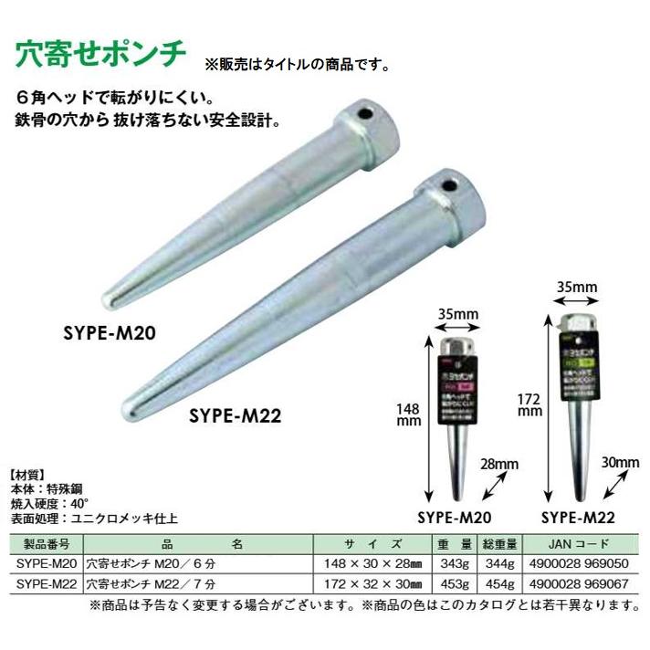 モトコマ SYPE-M20 穴寄せポンチ M20/6分 サイズ148x30x28mm MKK 小型