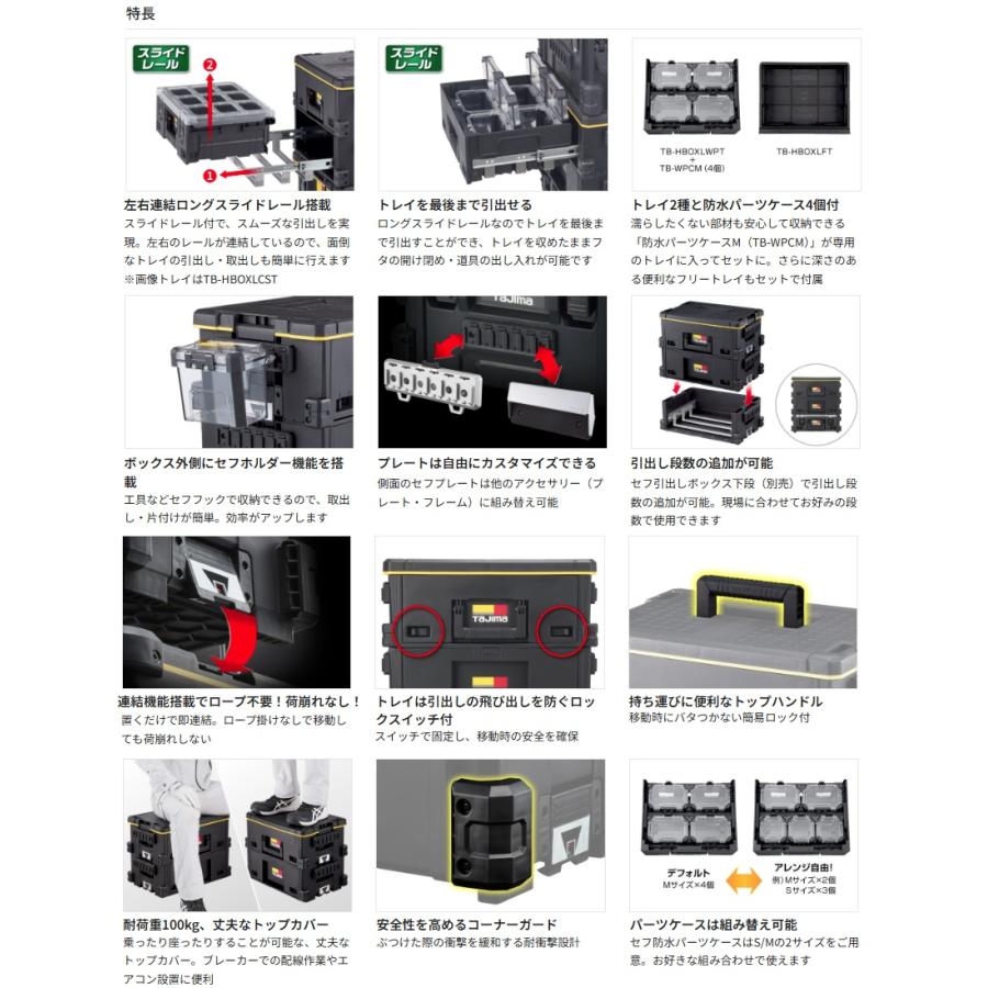 タジマ TB-HBOXL2 セフ引出しボックスL 2段セット H379×W502×D328mm