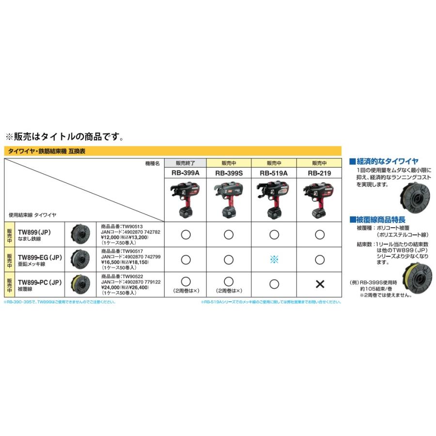 マキタ（makita） マックス タイワイヤ TW899(JP) MAX専用タイワイヤ