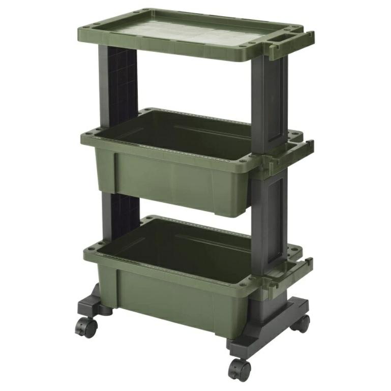 ハイテーブル/スタンドテーブル/ミストグリーン【送料込み】 アステージ ツールワゴンテーブル TWT-490G カラー/グリーン