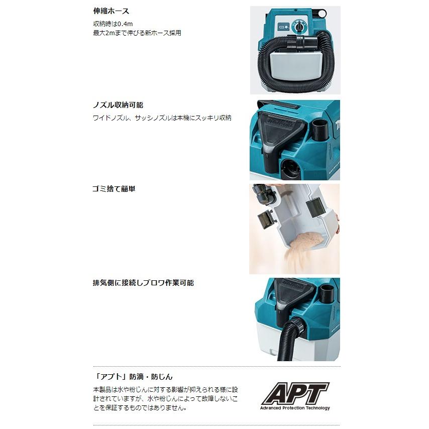 マキタ（makita） 充電式集じん機 VC750DZ 本体のみ 集じん容量7.5L