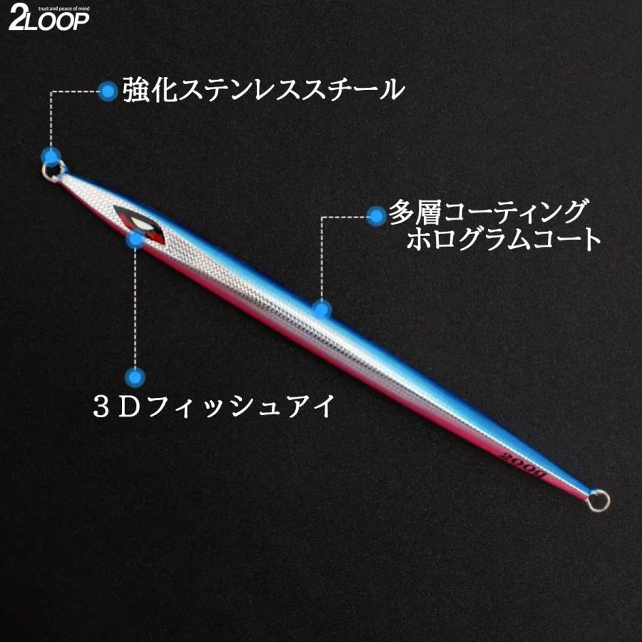 3カラーセット メタルジグ ロングフォールジグ ジギング ジグ 釣り 青物 太刀魚 根魚 ルアー フォール 弱ったベイトを再現 【重量 選択】 |  | 04
