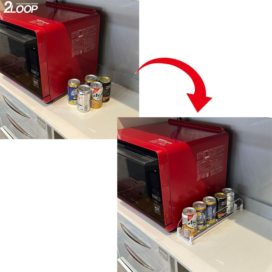 1列 缶ストッカー 陳列棚 ドリンクオーガナイザー お店に 冷蔵庫に かっこいい 250ML 350ML 500M |  | 06