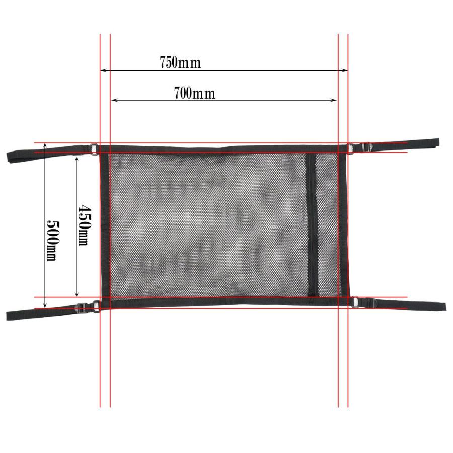 カーゴネット 車内 天井 空間を収納に アシスタントグリップ に取付 汎用 アウトドア 車中泊で便利 黒 ネット 網 釣り |  | 01