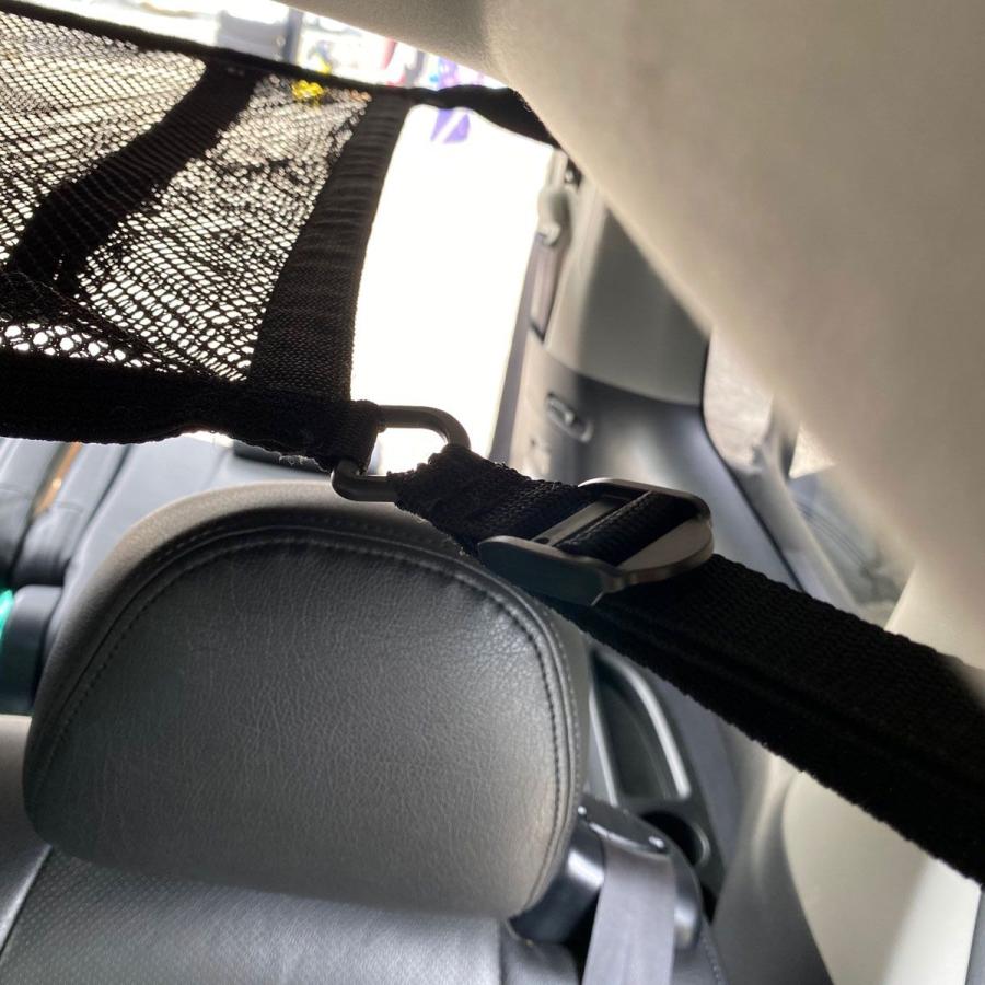 カーゴネット 車内 天井 空間を収納に アシスタントグリップ に取付 汎用 アウトドア 車中泊で便利 黒 ネット 網 釣り |  | 09