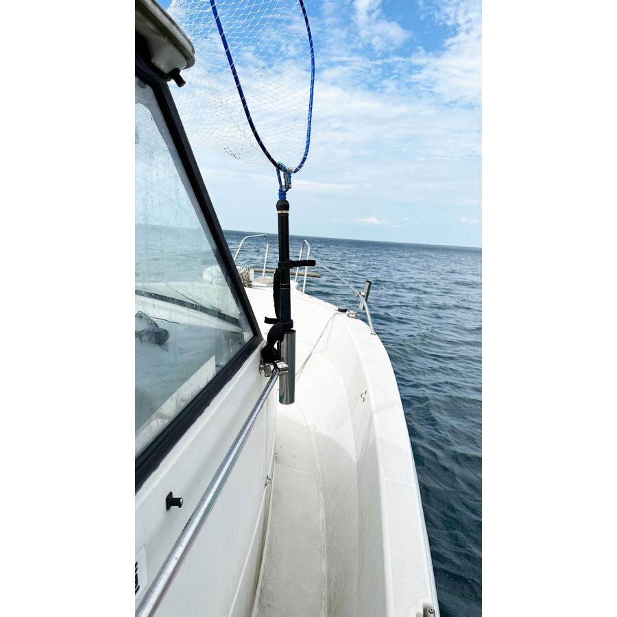 ロッドホルダー 船 ステンレス 18mm から 26mm のパイプに 固定 竿置き クランプオン 船舶 竿掛け ボート 360度 |  | 04