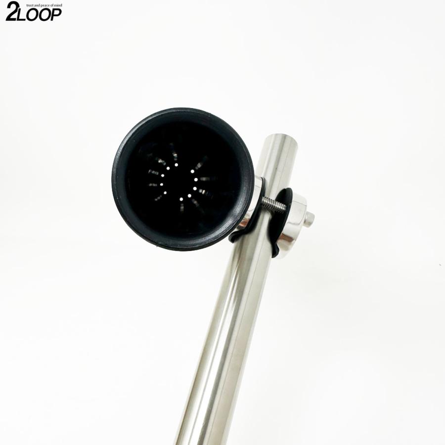 ロッドホルダー 船 ステンレス 18mm から 26mm のパイプに 固定 竿置き クランプオン 船舶 竿掛け ボート 360度 |  | 09