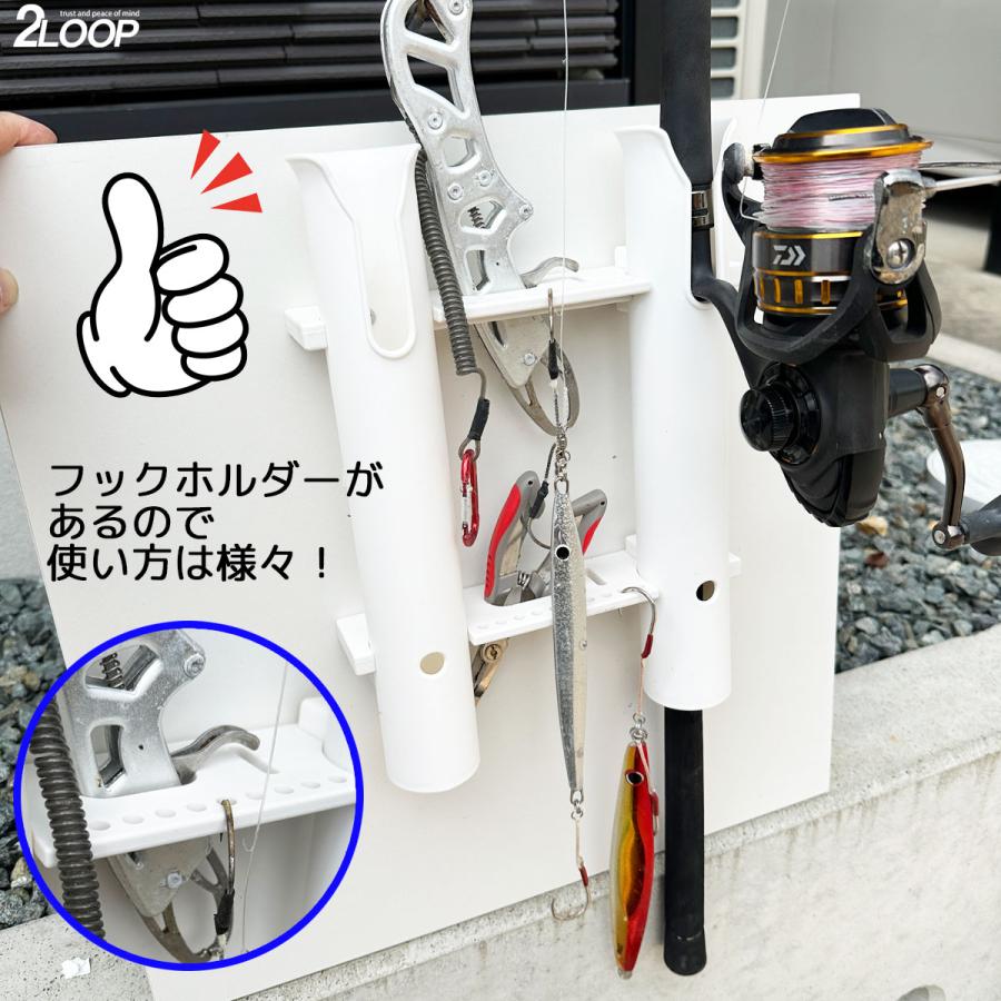 ロッドホルダー 船 2連 耐候 樹脂 白 ネジ固定 ビス ナット付属 船釣り フィッシング 釣り ボート ボート用品 |  | 04