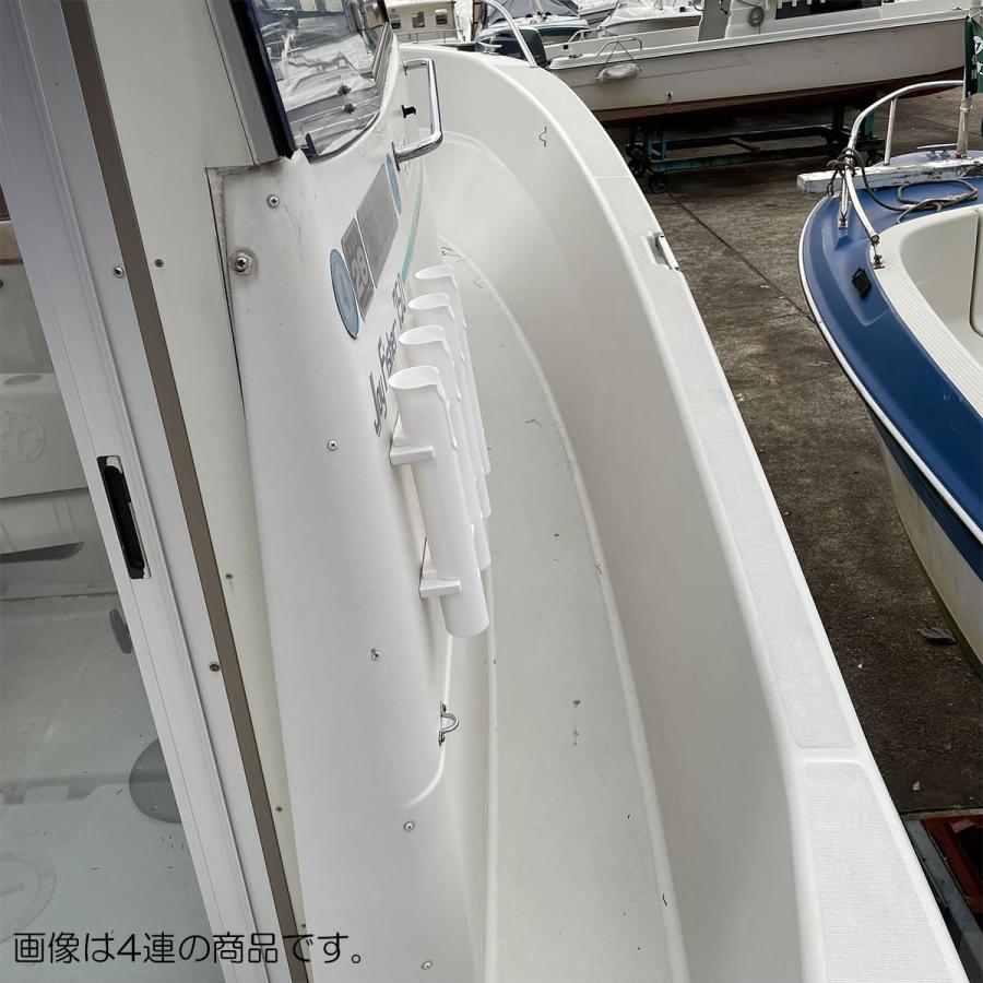 ロッドホルダー 船 2連 耐候 樹脂 白 ネジ固定 ビス ナット付属 船釣り フィッシング 釣り ボート ボート用品 |  | 07