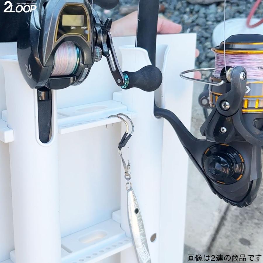 ロッドホルダー 船 3連 耐候 樹脂 白 ネジ固定 ビス ナット付属 船釣り フィッシング 釣り 魚船釣り ボート ボート用品 |  | 03