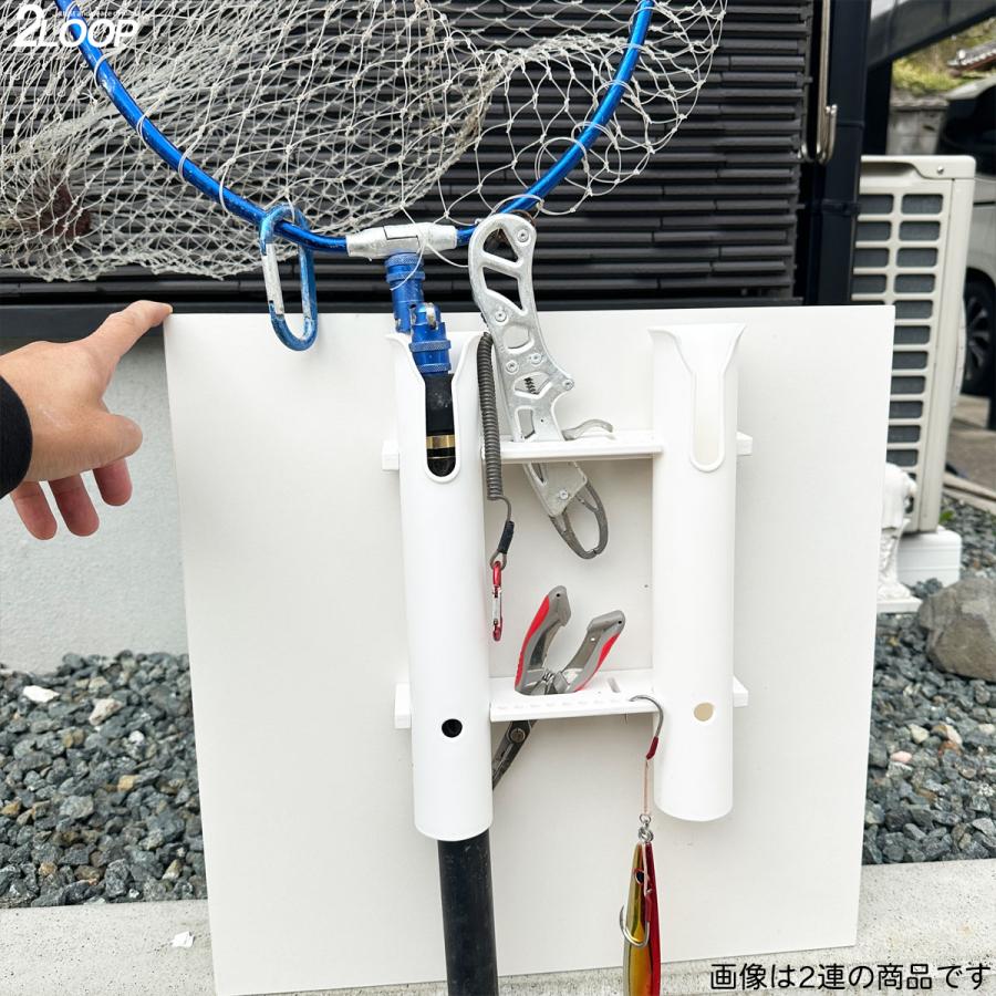 ロッドホルダー 船 3連 耐候 樹脂 白 ネジ固定 ビス ナット付属 船釣り フィッシング 釣り 魚船釣り ボート ボート用品 |  | 05