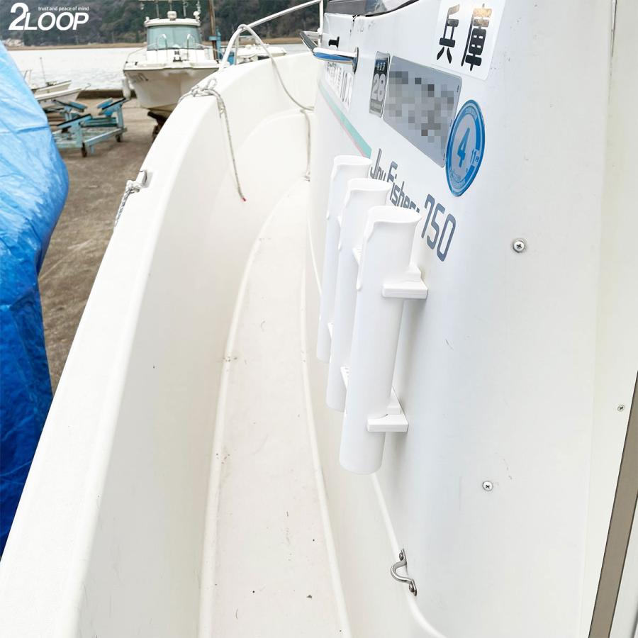 ロッドホルダー 船 3連 耐候 樹脂 白 ネジ固定 ビス ナット付属 船釣り フィッシング 釣り 魚船釣り ボート ボート用品 |  | 08