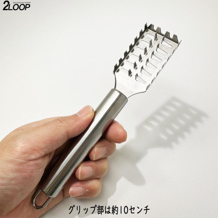 すっきり うろこ取り ステンレス 飛び散りにくい構造 魚 料理 捌く 際に 鱗 ウロコ 除去 |  | 03