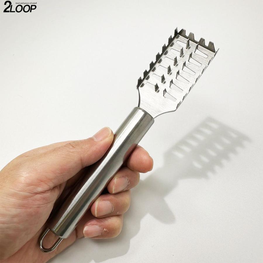 すっきり うろこ取り ステンレス 飛び散りにくい構造 魚 料理 捌く 際に 鱗 ウロコ 除去 |  | 07