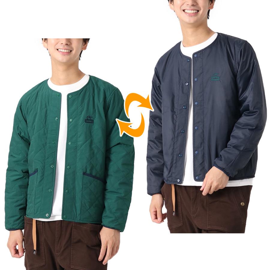 セール CHUMS チャムス Kapok Quilting Reversible Jacket カポック キルティング リバーシブル ジャケット