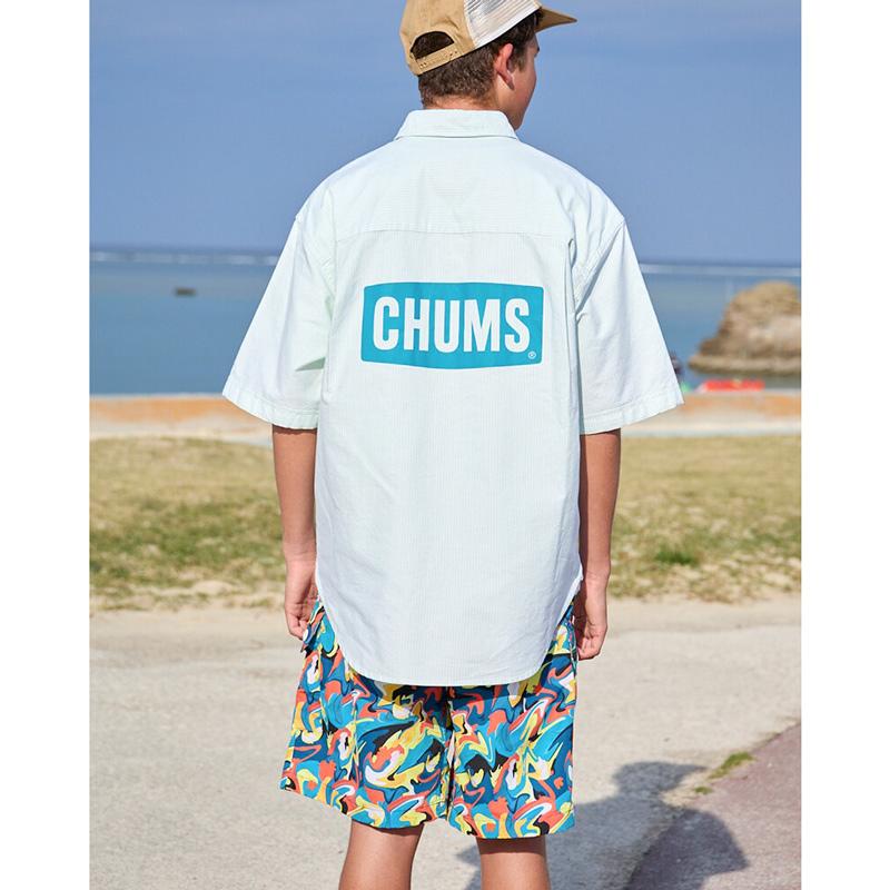 Naptime 2023ss半袖シャツ Mサイズ CHUMS セール チャムス 半袖シャツ Oversized Logo OX S/S Shirt