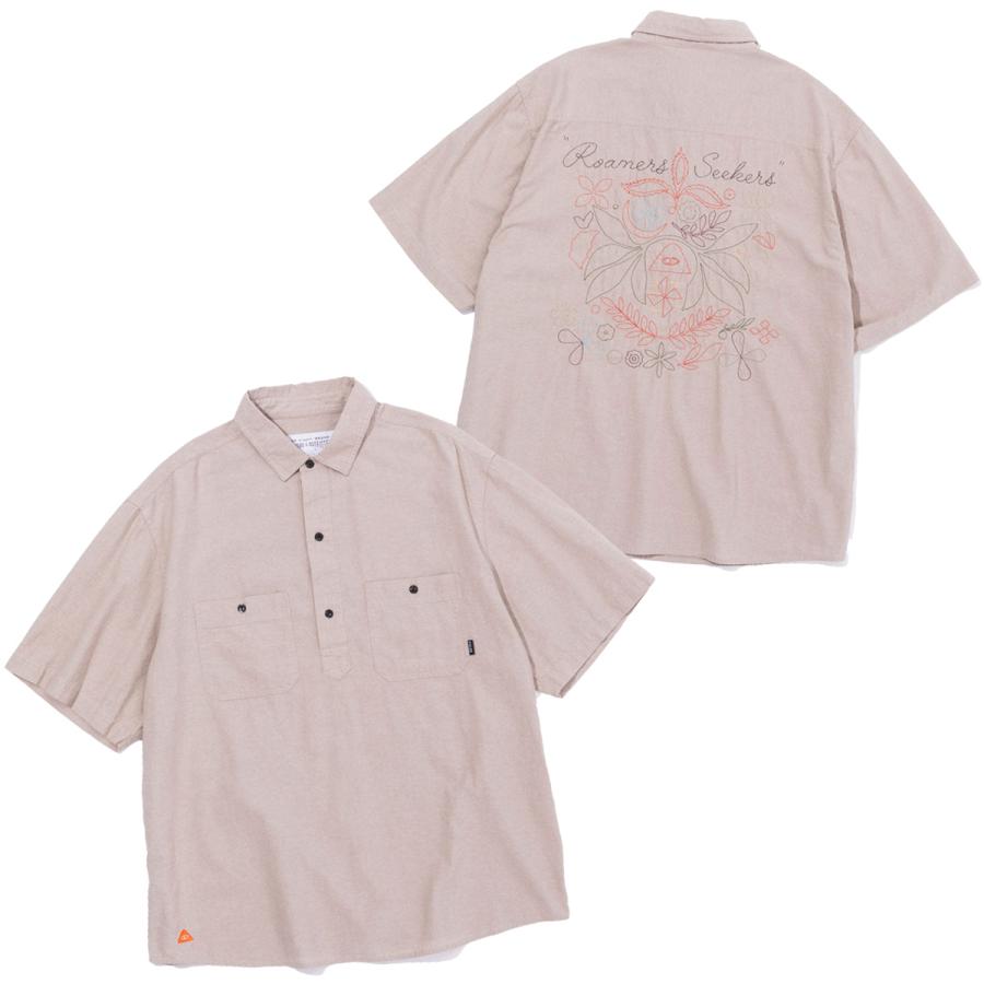 POLeR セール ポーラー 半袖 シャツ EMB CHAMBRAY S/S RELAX