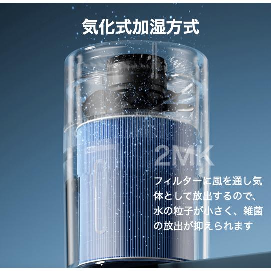 加湿器 気化式 4L 空気清浄 大容量 花粉 除菌 おしゃれ 上から給水 水