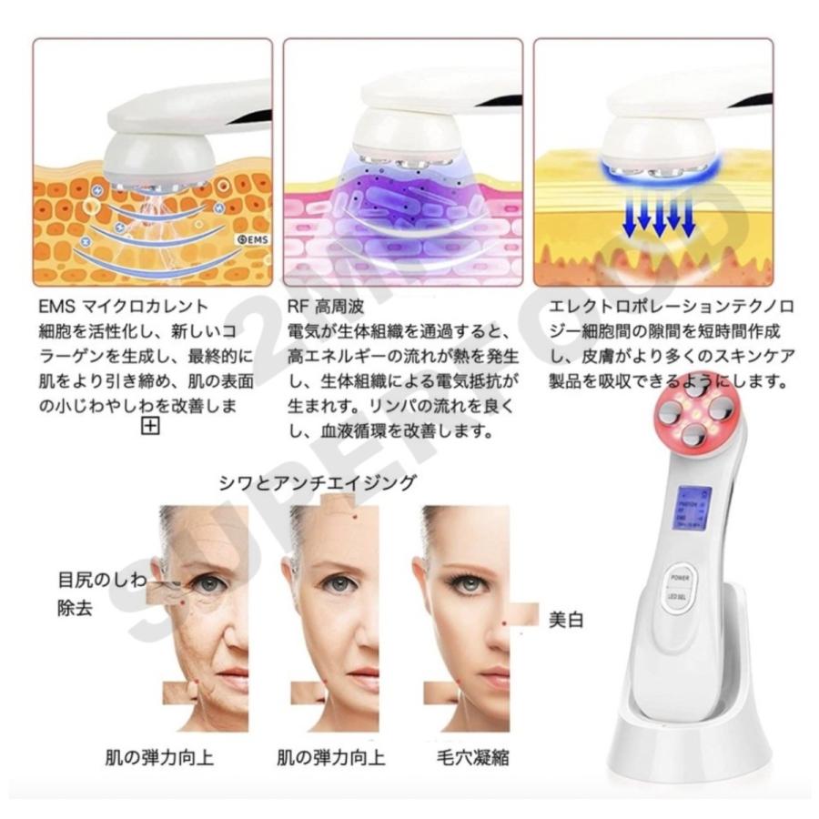 多機能美顔器 EMS 高周波 RF美顔器 イオン導入 LED RF 光エステ ラジオ波 RF波 温熱 エレクトロポレーション 自宅エステ 小顔 引き締め 毛穴ケア 美肌 :mb02:2MK世界のスーパーフード 通販 ミニカエデエレケア EMS ラジオ波 Eパルス イオン 多機能 美顔 エステ