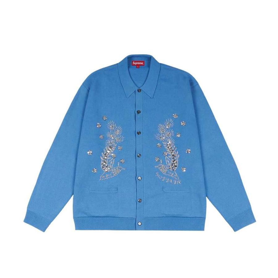 Supreme Beaded Appliqué Cardigan シュプリーム-