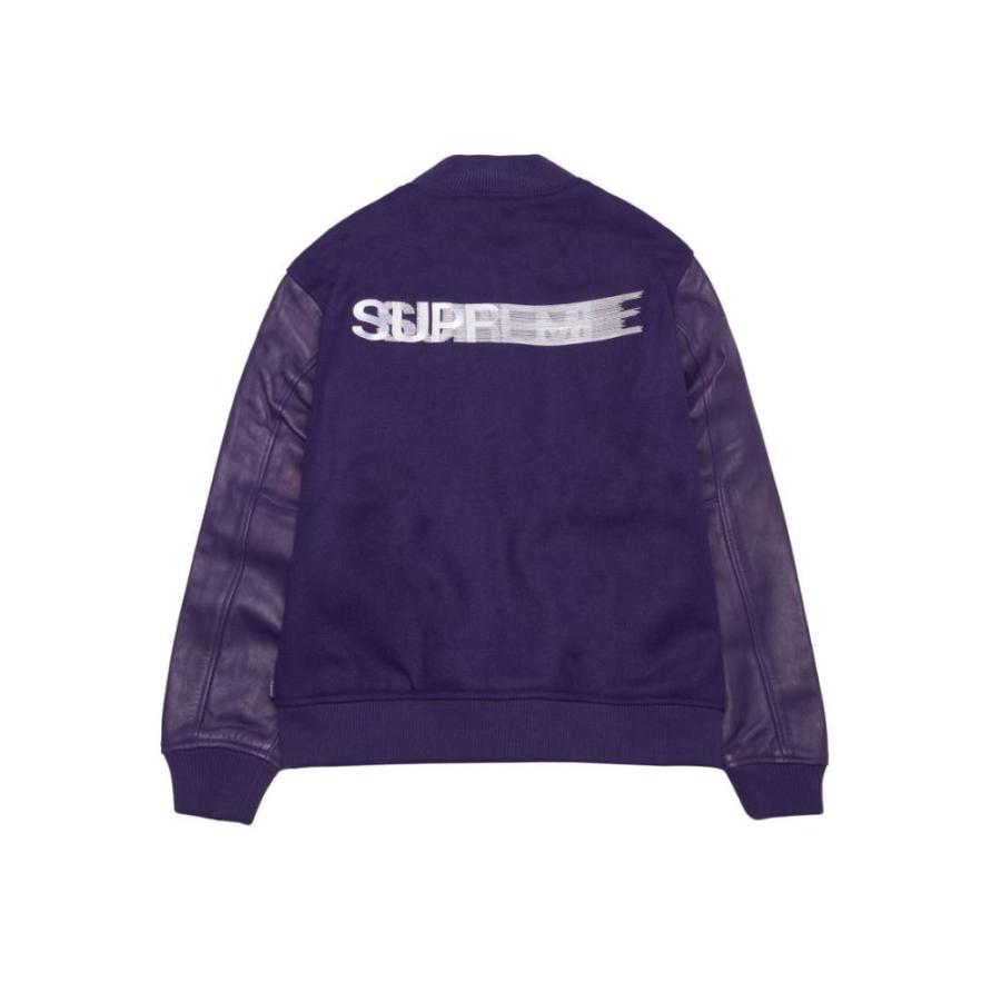 Supreme Motion Logo Varsity Jacket Purple XL コート、アウター