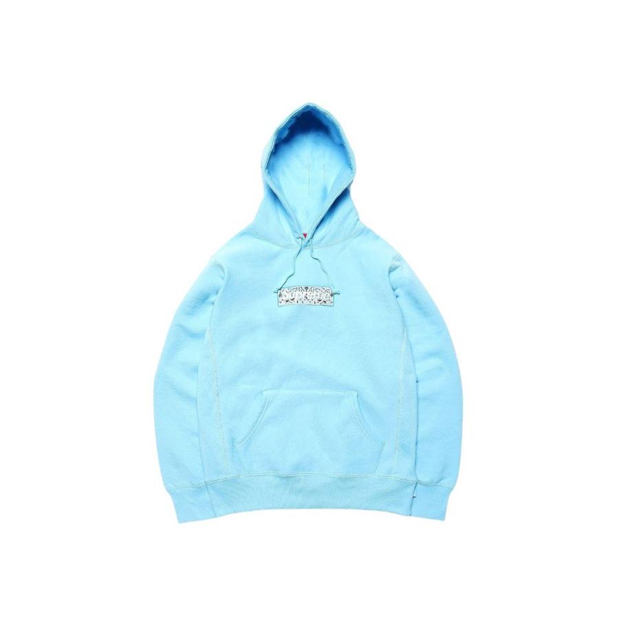 決算特価商品 Bandana Supreme Box L Blue Sweatshirt Hooded Logo パーカー Size L Www Gatorheatandair Com