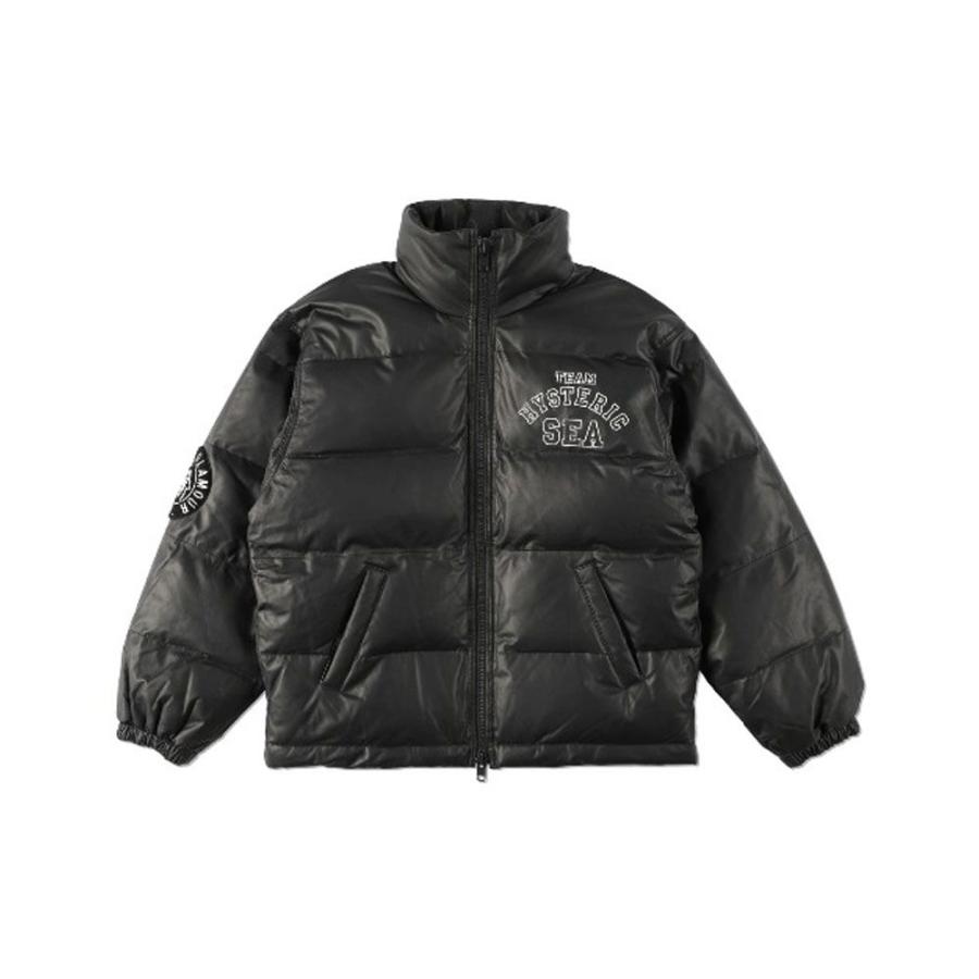 【ギフト】 Leather GLAMOUR HYSTERIC x SEA AND WIND Down S Black Jacket 中綿コート