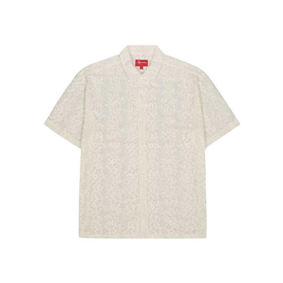 メンズファッション 春色3カラー Supreme Chainstitch Chiffon S S Shirt White L V59oy73lhr Boulevardrestaurants Com