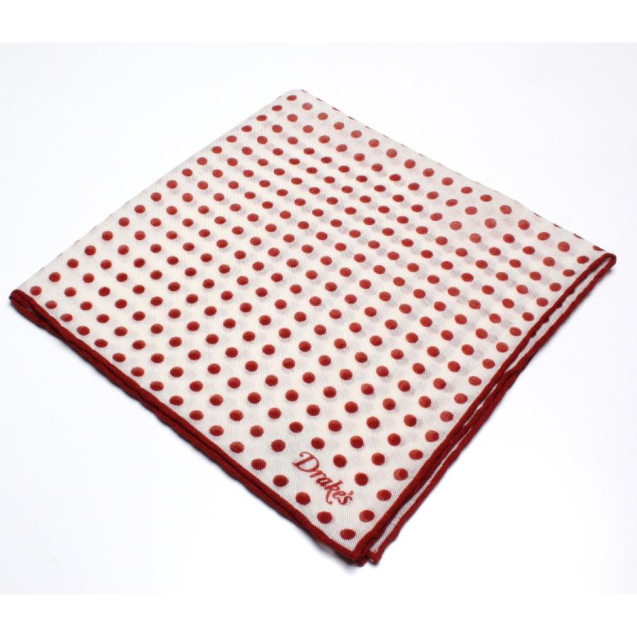 DRAKE'S『ドレイクス』ポケットチーフ　正規取扱店　DRAKE'S-08WOS-19787-7 ボルドードット |  | 01