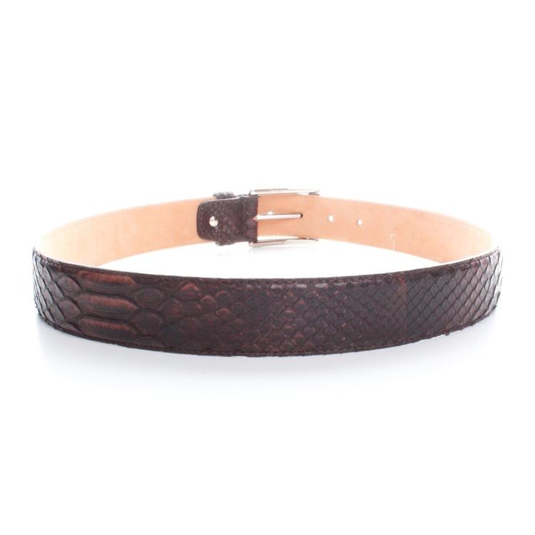 MODENA EMILIA『モデナ・エミリア』ベルト　正規取扱店　ART102-PYTHON-MORO（ダークブラウン） |  | 01