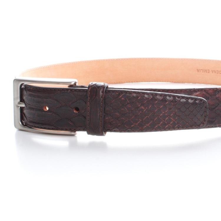 MODENA EMILIA『モデナ・エミリア』ベルト　正規取扱店　ART102-PYTHON-MORO（ダークブラウン） |  | 03