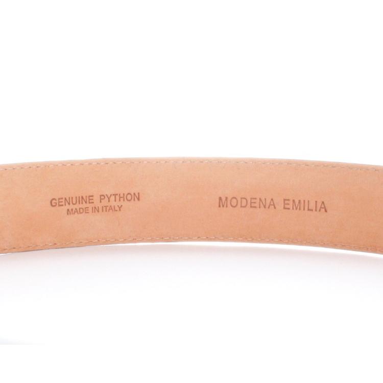 MODENA EMILIA『モデナ・エミリア』ベルト　正規取扱店　ART102-PYTHON-MORO（ダークブラウン） |  | 05